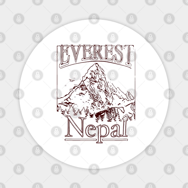 Everest base camp Magnet by Ace13creations